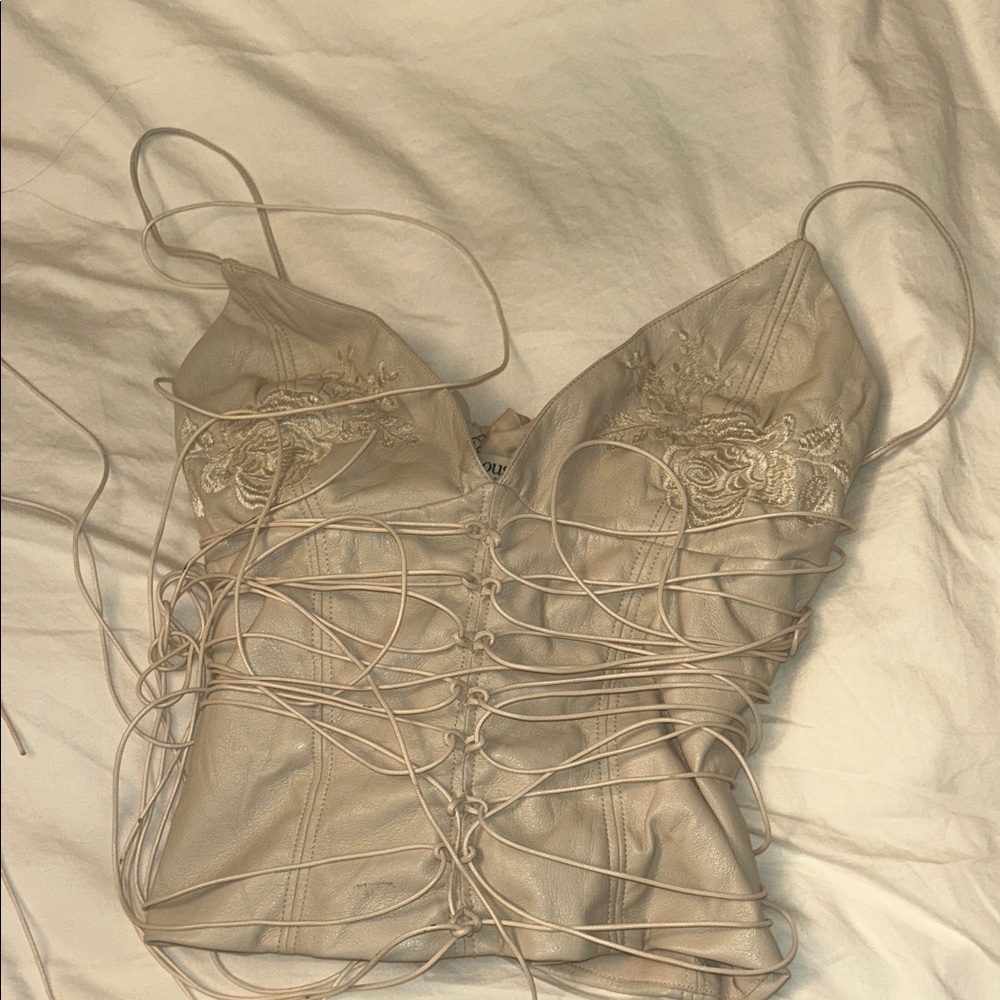 Elegant Lace-Up Corset Top house of CB